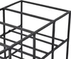 A close-up view of a black metal wine rack. Produktbild-Vorschau