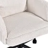 Close-up of a white corduroy office chair seat and armrest. Náhľad obrázku produktu