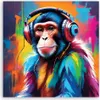 Leinwandbild Affe DJ Farbe 40x40 Feeby Bunt bild für die Produktbild-Vorschau 3