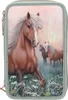 A pencil case with a print of horses in a field. Anteprima dell’immagine prodotto