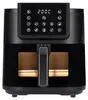A black and silver Ardes air fryer is shown against a white background. The digital display shows '200C' and various icons. Náhled obrázku produktu