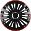 Radkappen FALCON 16" schwarz mit rotem Rand für Stahlfelgen Produktbild-Vorschau 1