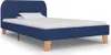 The Living Store Bettgestell Blau Stoff 90x200 cm Produktbild-Vorschau 1