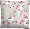 A flat lay image of a pillow with a floral pattern. Produktbild-Vorschau