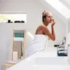 Relaxdays Valletto da bagno con ripiano, bambù, acciaio Anteprima dell’immagine prodotto 3