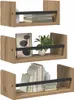 vidaXL Wandplanken-set, 3 stuks, Artisan-eikenhout, Productafbeelding-voorbeeld 3