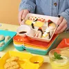 2 in 1 Snackschale und Dipschalen Servierplatten Nacho Produktbild-Vorschau 4