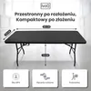 IvoQ Składany Stół – 180 cm – wygląd rattanu – Czarny – Podgląd zdjęcia produktu 2