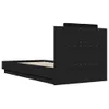Cadre de lit avec tête de lit noir 90x190 cm bois composite Voir les images du produit 6