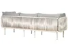 BELIANI Gartensofa Weiß / Hellbraun mit Auflagen Grau aus Produktbild-Vorschau 6
