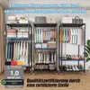 Kleiderständer auf Rollen, Schwerlast Kleiderschrank Produktbild-Vorschau 2
