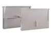 Two light gray skimmer flaps are shown against a white background. One flap is open, revealing a textured interior. The other flap is closed and has a handle-like indentation. Produktbild-Vorschau