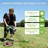 Akku-Rasentrimmer, elektrischer Rasenmäher, 2 Akkus, Produktbild-Vorschau 7