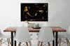 MuchoWow® Gerahmtes Poster Muster - Gold - Schwarz 90x60 cm Produktbild-Vorschau 2