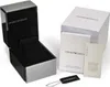 The image shows the packaging and documentation for an Emporio Armani watch. Voir les images du produit