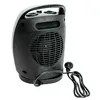 A black electric heater with a cord and plug, shown from a three-quarter rear angle against a white background. Voir les images du produit