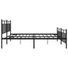 Bettgestell mit Kopf- und Fußteil Metall Schwarz 193x203 cm Produktbild-Vorschau 5