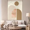 MuchoWow® Wandteppich Wandbehang Rund - Abstrakt - Braun Produktbild-Vorschau 5