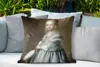 MuchoWow® Outdoor Kissen - Bildnis eines Mädchens in Blau - Produktbild-Vorschau 4