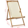 vidaXL Sdraio in teak 56x105x96 cm crema Anteprima dell’immagine prodotto 20