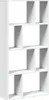 A white bookshelf with multiple compartments against a white background. Náhled obrázku produktu
