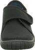 A close-up, front-facing view of a black child's slipper. Podgląd zdjęcia produktu
