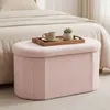 Panca Relaxdays, rivestita in tessuto tipo "teddy", con Anteprima dell’immagine prodotto 2