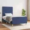 Bettgestell ohne Matratze Blau 90x200 cm Stoff Produktbild-Vorschau 2