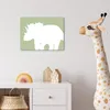 Wanddeko 40x30 cm - Kinder Dino - Triceratops - Grün, Produktbild-Vorschau 3