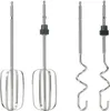 Four different mixer attachments are displayed against a white background. Produktbild-Vorschau