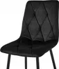 Sedia imbottita in velluto nero "VELVET", sedia imbottita Anteprima dell’immagine prodotto 6