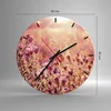 Wanduhr - Rund - Glasuhr - Wiese Blumen Sonne - 40x40cm - Produktbild-Vorschau 3