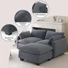 BEALIFE Rohová pohovka 168x76x91 cm  | 2-miestna + taburet Náhľad obrázku produktu 9