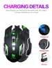 A marketing image showing a gaming mouse and its charging details. Produktbild-Vorschau