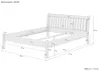Modernes Doppelbett 160x200 cm Kiefer massiv Beine Produktbild-Vorschau 6