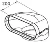 BORA EFR90/1 Ecotube Übergang 90° flach rund inkl. Produktbild-Vorschau 2