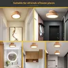Nordic Wooden Ceiling Light, Round Semi Flush Mount Produktbild-Vorschau 7