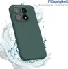A dark green smartphone case is shown with water splashing around it, suggesting water resistance. Produktbild-Vorschau