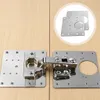 10x Scharnier Reparaturplatte 90x90 mm Möbel Schrank Produktbild-Vorschau 6