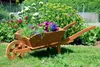 Blumenkasten Schubkarre aus Holz 130 x 47 x 43 cm braun Produktbild-Vorschau 5