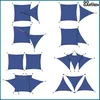 Sonnenschutzplane Segel Markise marineblau wasserdicht 4x4m Produktbild-Vorschau 11