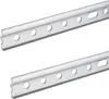 Two metal mounting rails with holes are shown against a white background. Produktbild-Vorschau