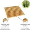 WENKO Baderost Indoor Outdoor Bambus Vorleger 50x50 cm Produktbild-Vorschau 2