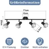 ZMH Deckenstrahler Schwarz 4 Flammig Wandspot Wandstrahler Produktbild-Vorschau 9