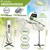 tillvex Zweefparasol Aluminium met LED Solar Ø 300 cm + Productafbeelding-voorbeeld 2