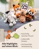 Volpe di peluche Fridalie 25 cm che si dimena VERDE Anteprima dell’immagine prodotto 6