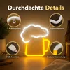 Bier Neon Schild LED, Bierglas Neon Licht mit USB und Produktbild-Vorschau 5