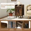 A nightstand with a robot vacuum cleaner and a plant in a living room setting. Podgląd zdjęcia produktu