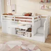 MODFU Hochbett Kinderbett 90x200cm mit Schrank und Produktbild-Vorschau 6