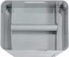 A top-down view of a gray toilet brush holder with a built-in paper towel holder. Produktbild-Vorschau